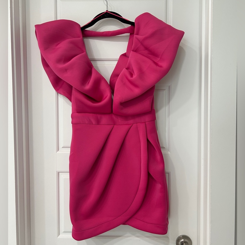 Elegant Pink Mini Dress